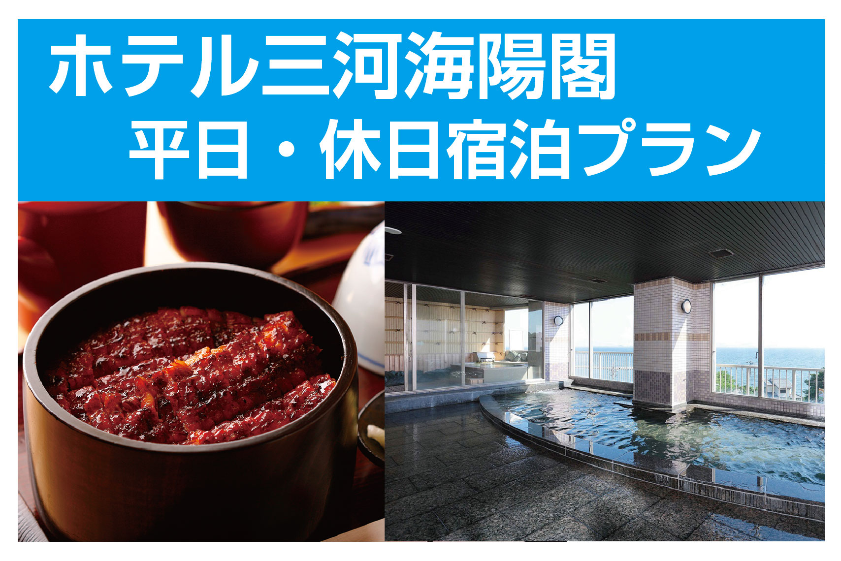 LOVEあいちキャンペーン/三河一色産ひつまぶし昼食付三谷・西浦・蒲郡温泉宿泊企画/ホテル三河海陽閣 平日・休日宿泊